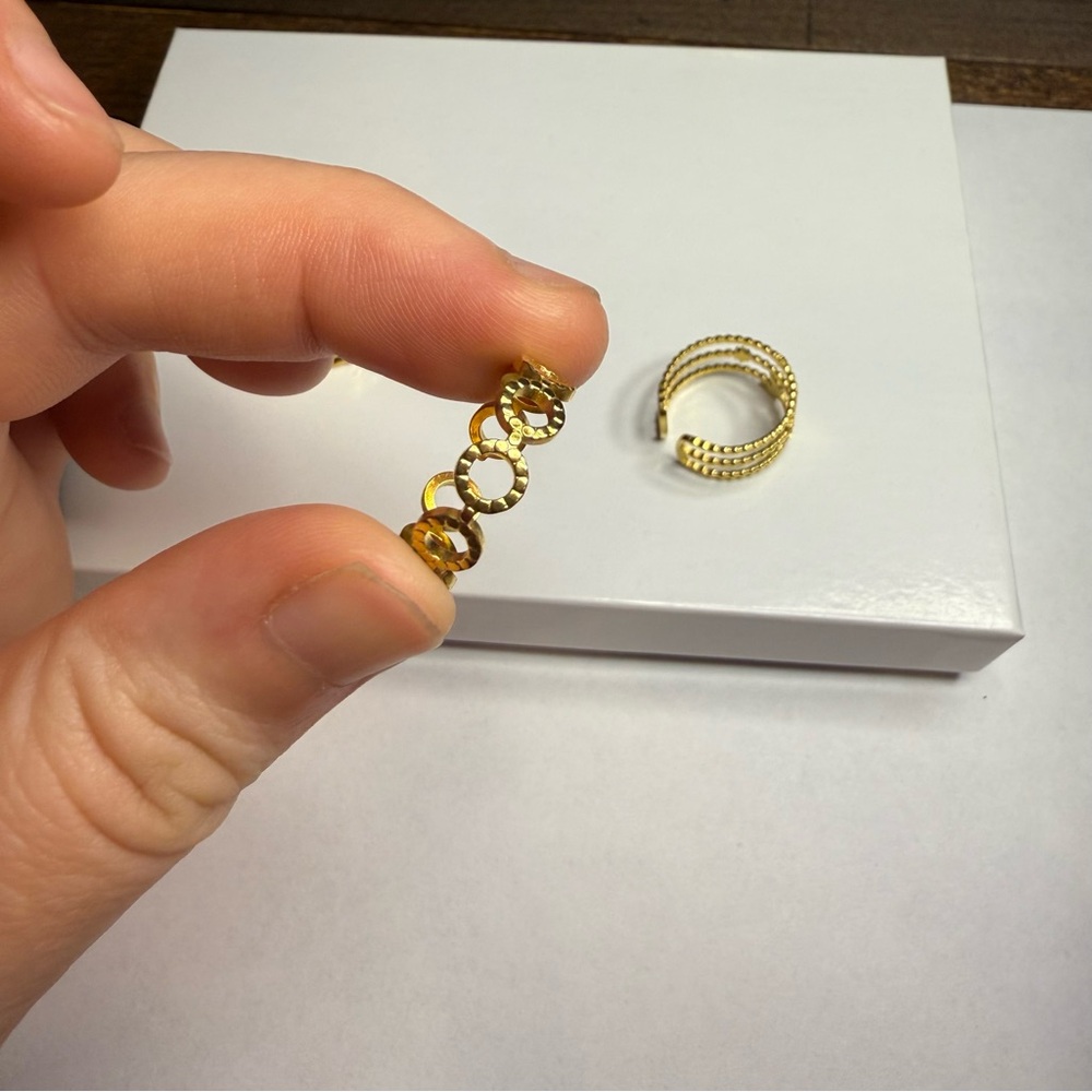 🧩3 for $30 Gold Stacking Ring Set - Picture 4 of 5